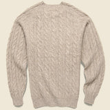 Shaggy Cable Crew Sweater - Taupe - BEAMS+ - STAG Provisions - Tops - Sweater
