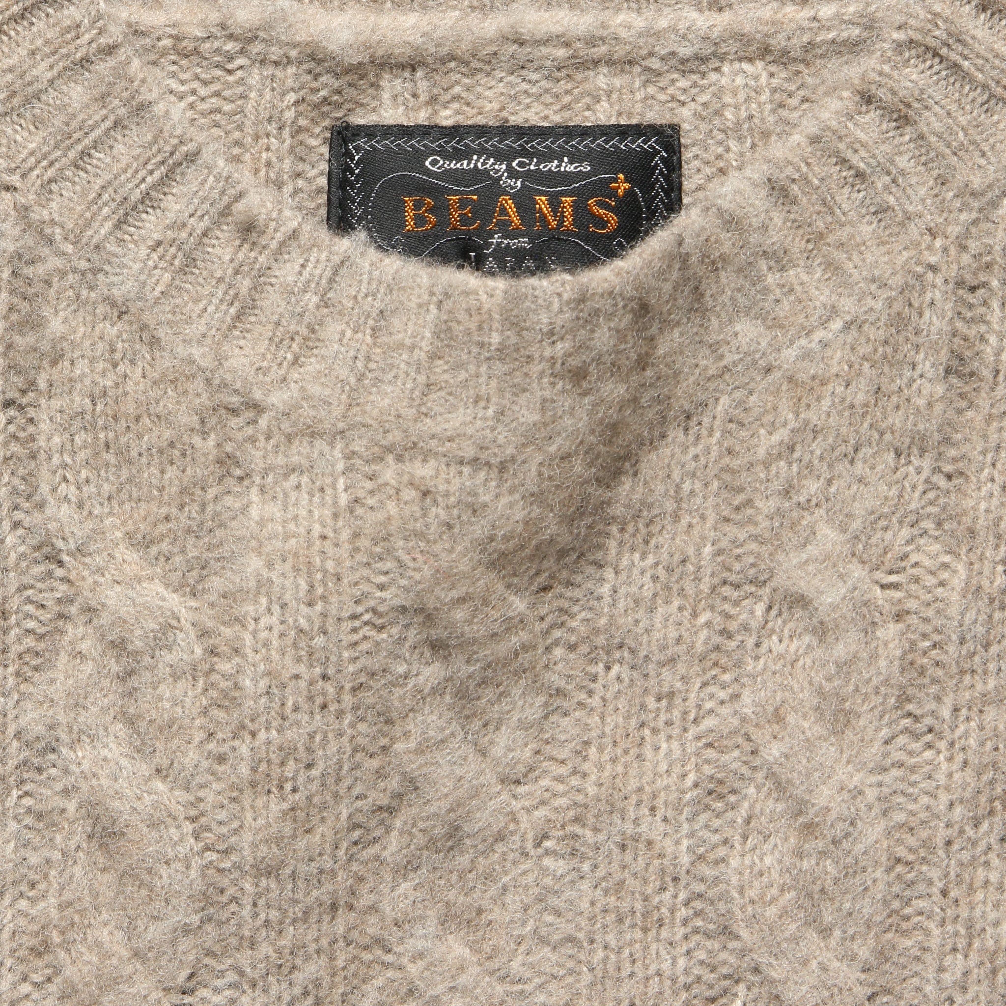 
                          Shaggy Cable Crew Sweater - Taupe - BEAMS+ - STAG Provisions - Tops - Sweater
                        