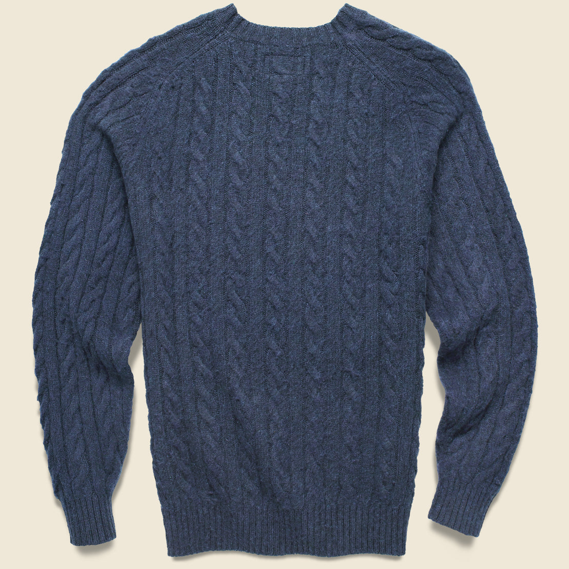Shaggy Cable Crew Sweater - Indigo - BEAMS+ - STAG Provisions - Tops - Sweater