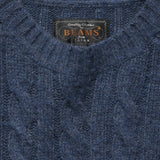 Shaggy Cable Crew Sweater - Indigo - BEAMS+ - STAG Provisions - Tops - Sweater