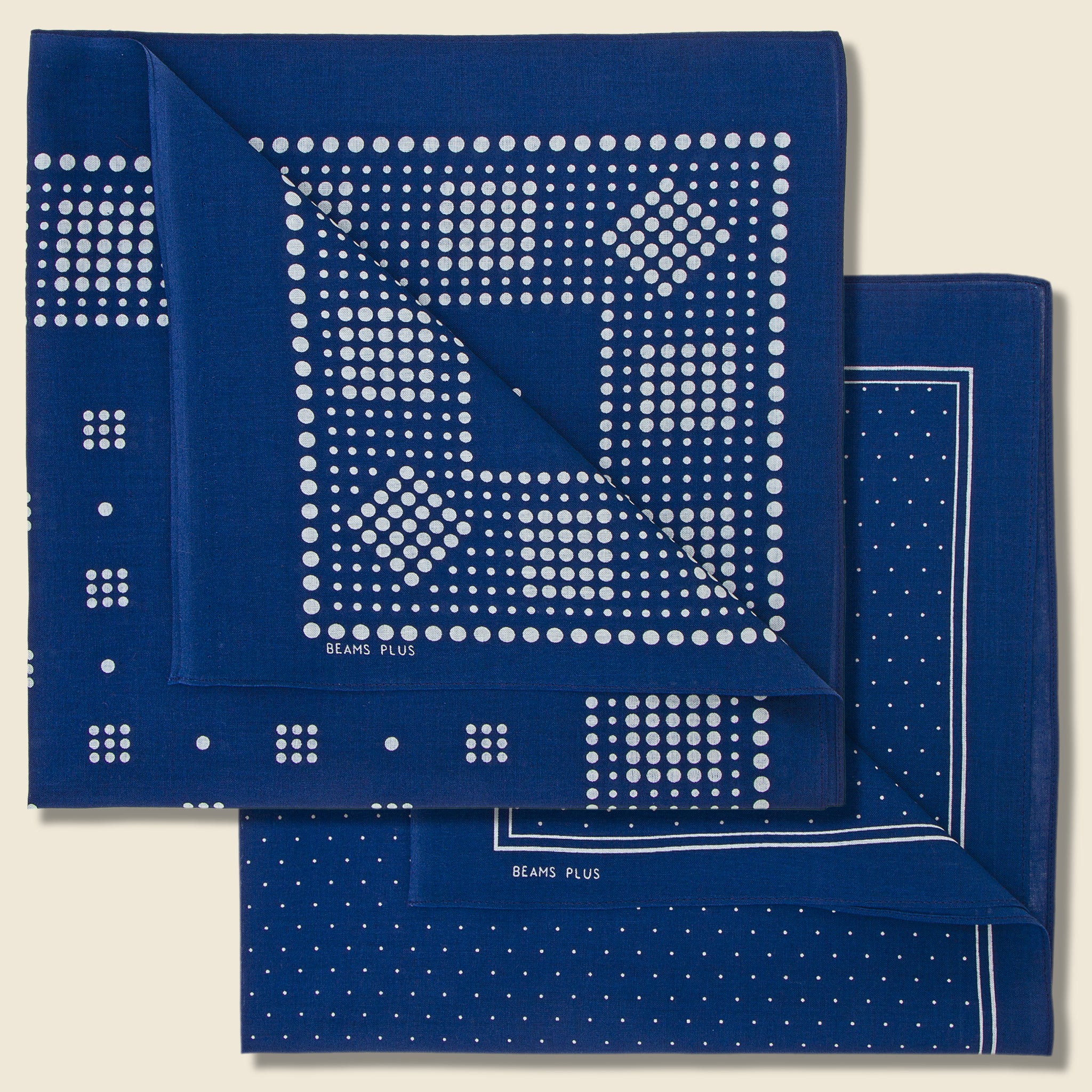 
                          Bandana 2 Pack - Dot Navy - BEAMS+ - STAG Provisions - Accessories - Bandanas
                        