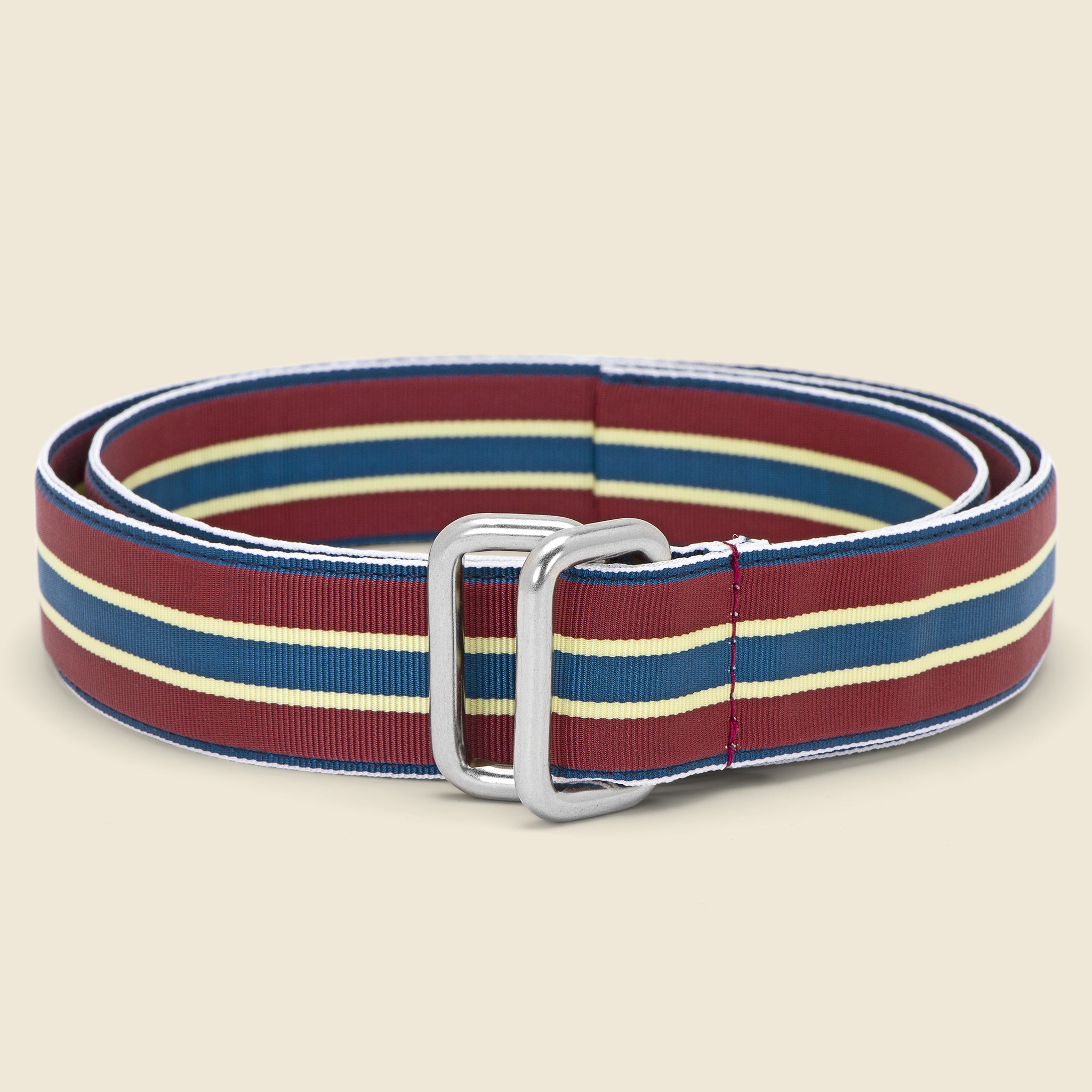 Grosgrain Tape Double Ring Belt - Brown - BEAMS+ - STAG Provisions - Accessories - Belts
