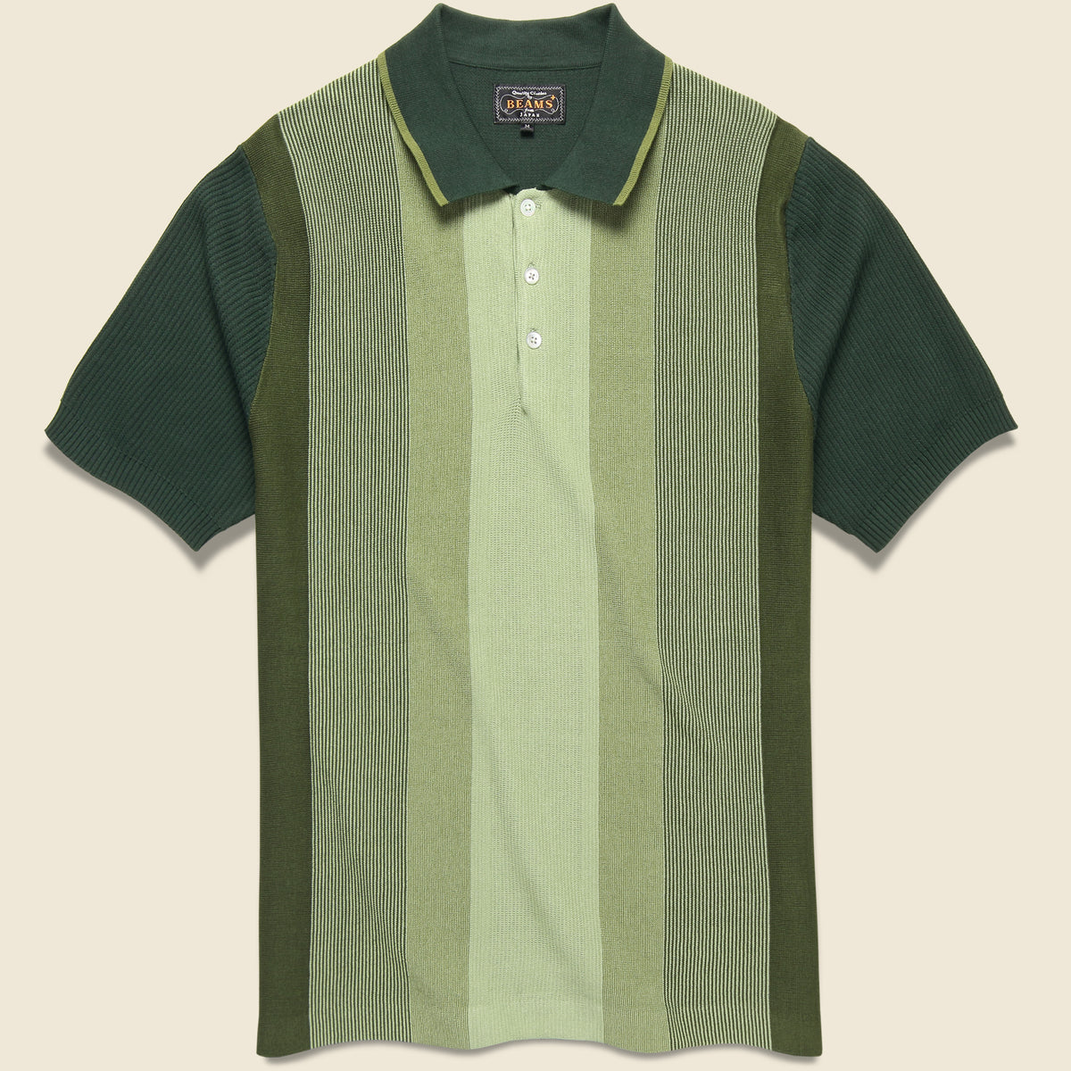 Knit Polo - Green Stripe