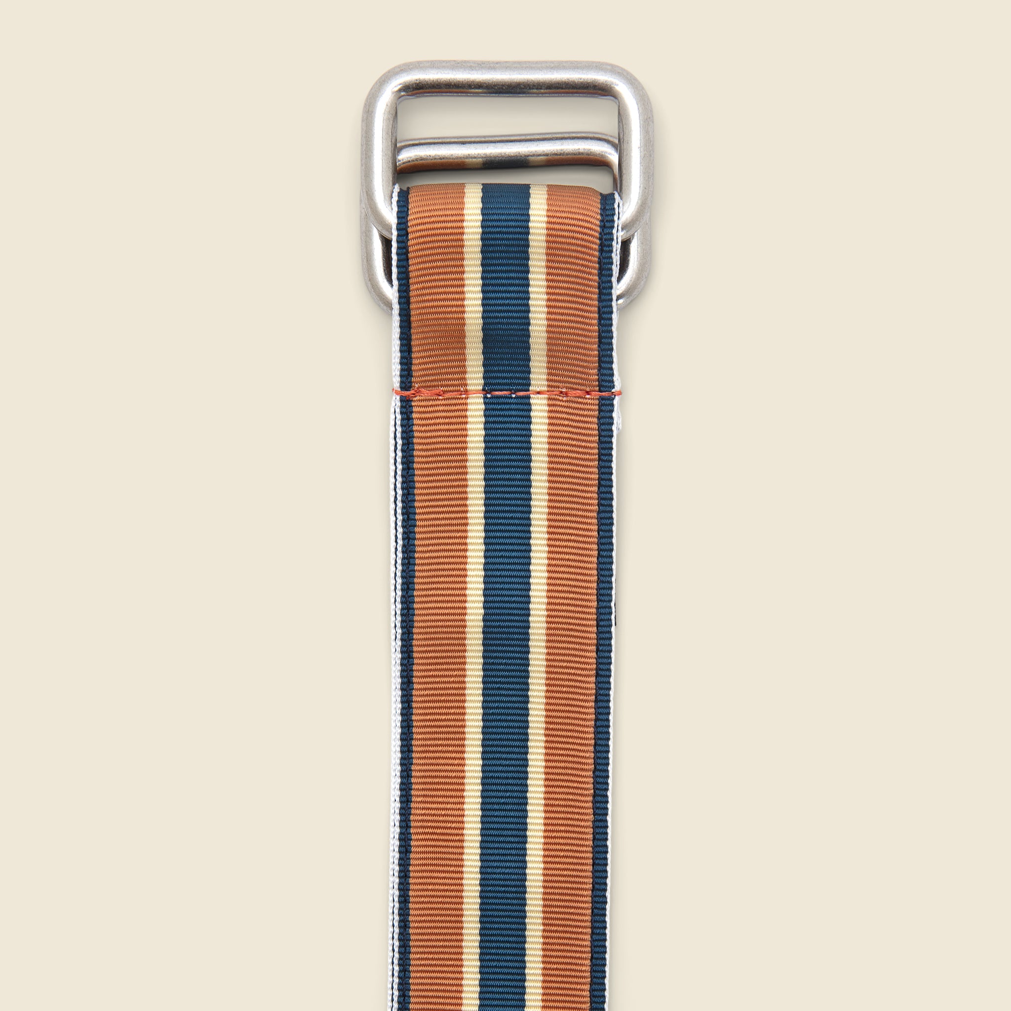 Grosgrain Tape Double Ring Belt - Orange - BEAMS+ - STAG Provisions - Accessories - Belts