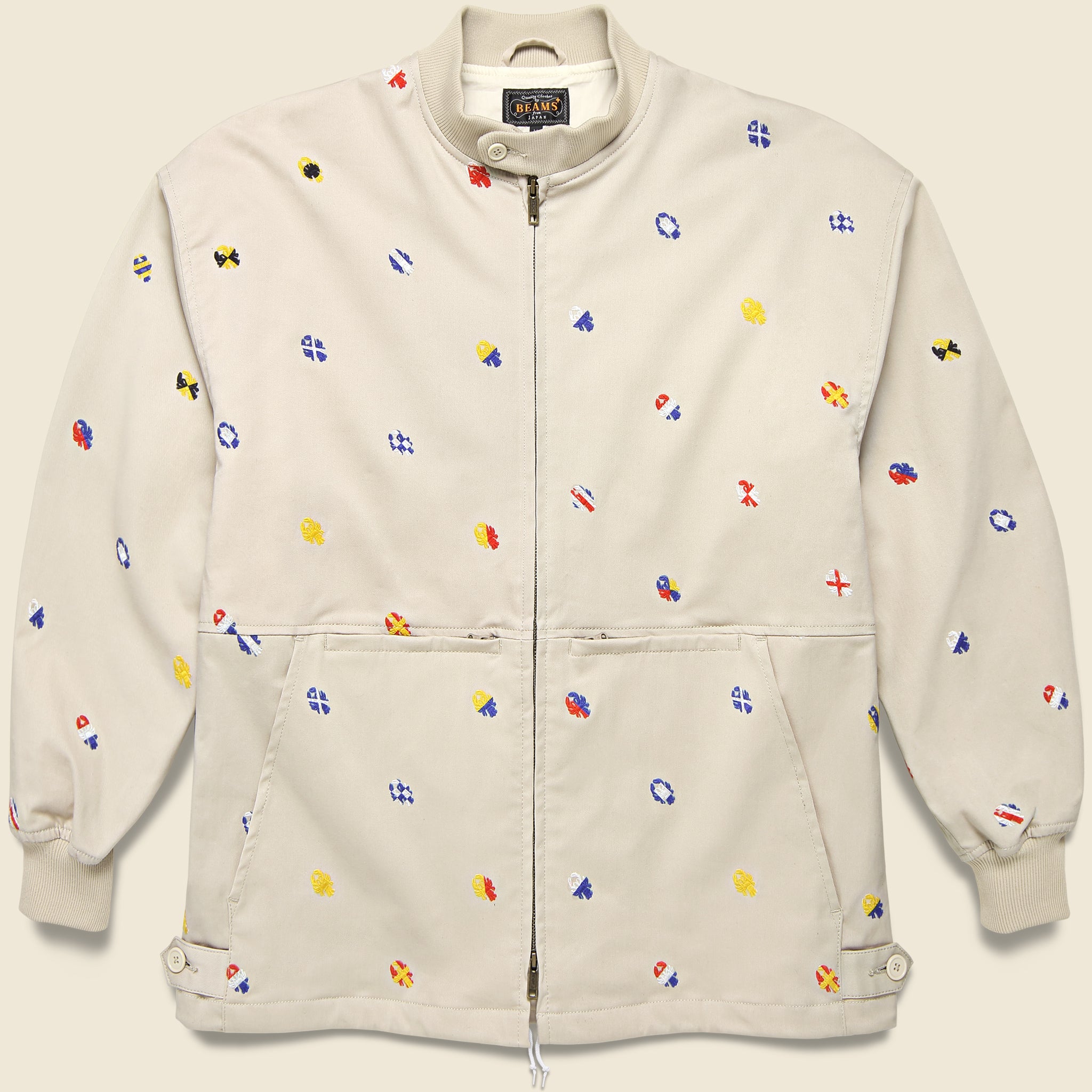 Embroidered Boat Jacket - Cement/Multi - BEAMS+ - STAG Provisions - Outerwear - Coat / Jacket