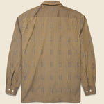 Open Collar T/C Jacquard Chambray Shirt - Khaki - BEAMS+ - STAG Provisions - Tops - L/S Woven - Other Pattern