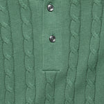 Cable Knit Polo - Green - BEAMS+ - STAG Provisions - Tops - S/S Knit