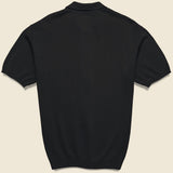 Zip Knit Polo - Black/White - BEAMS+ - STAG Provisions - Tops - S/S Knit