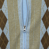 Zip Knit Polo - Sax/Brown - BEAMS+ - STAG Provisions - Tops - S/S Knit