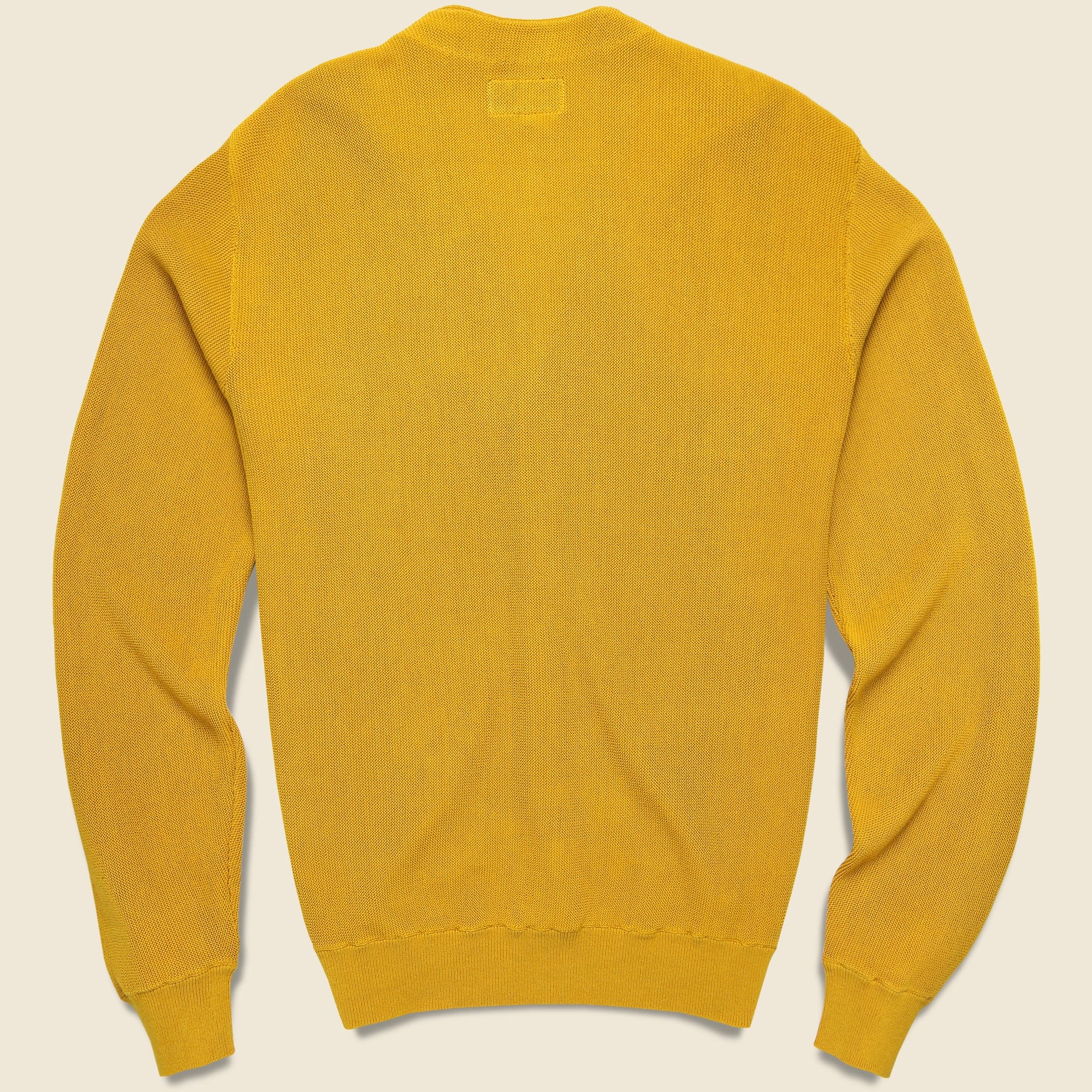 Striped Jacquard Cardigan - Mustard/Brown/Multi - BEAMS+ - STAG Provisions - Tops - Sweater