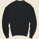 Striped Jacquard Cardigan - Black/Grey/Multi - BEAMS+ - STAG Provisions - Tops - Sweater