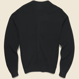 Striped Jacquard Cardigan - Black/Grey/Multi - BEAMS+ - STAG Provisions - Tops - Sweater