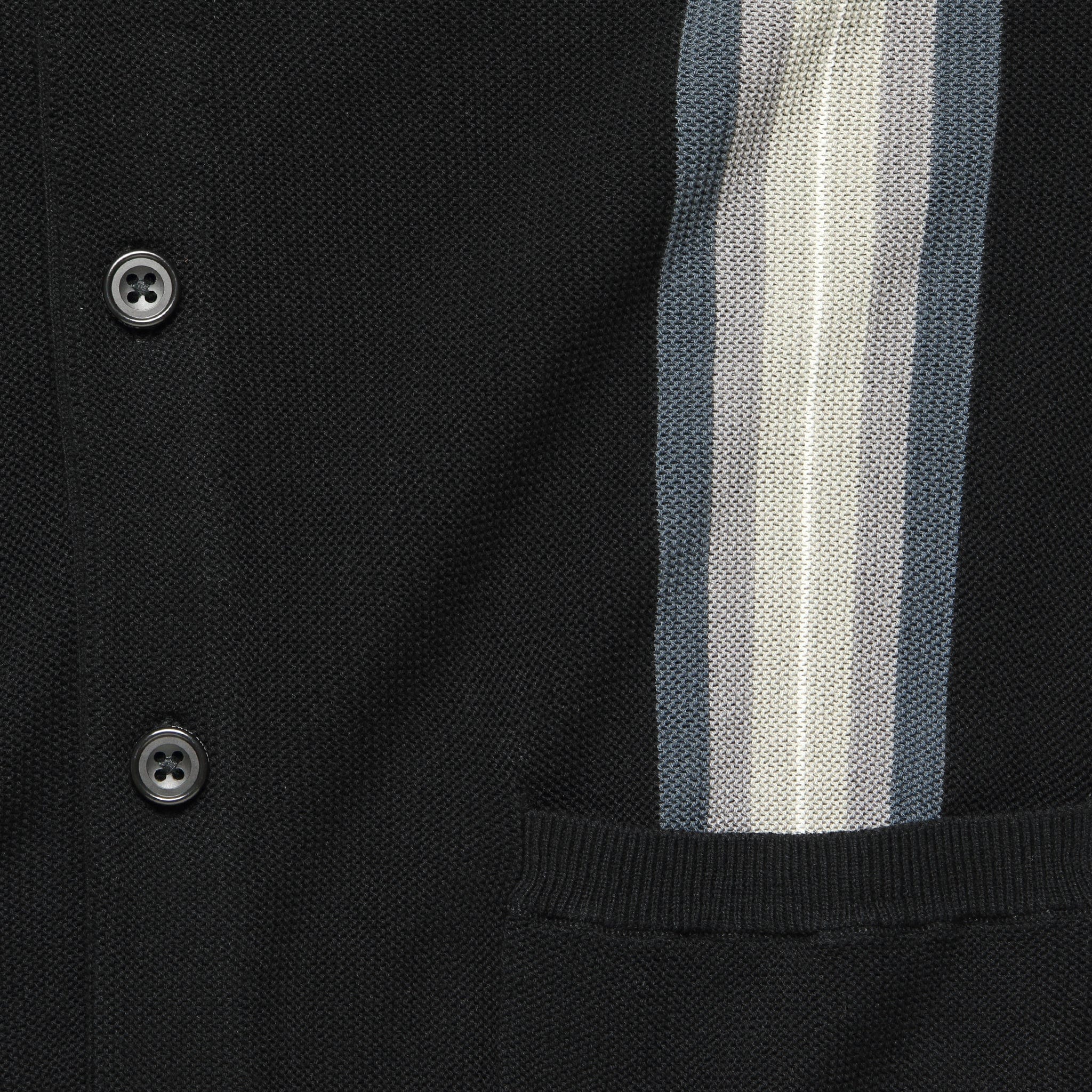 Striped Jacquard Cardigan - Black/Grey/Multi - BEAMS+ - STAG Provisions - Tops - Sweater