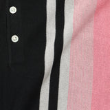 Striped Knit Polo - Black/Pink/White - BEAMS+ - STAG Provisions - Tops - Sweater