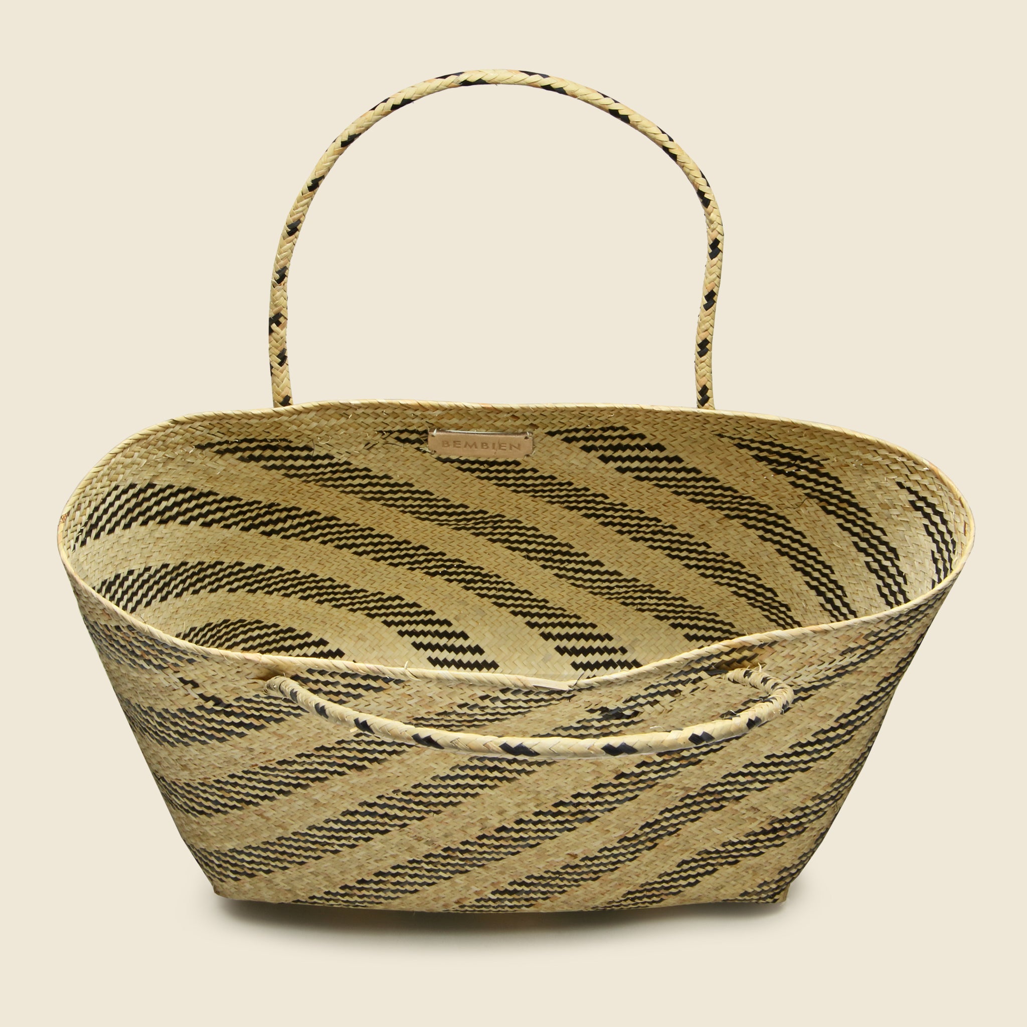 
                          Gianna Rattan Bag - Natural Diagonal Stripe - Bembien - STAG Provisions - W - Accessories - Bag
                        