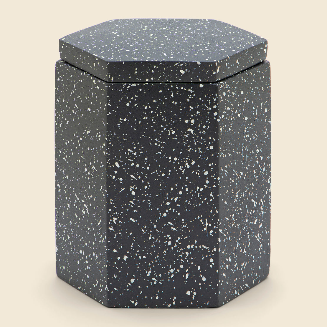 Home Speckled Cement Canister