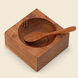 Teak Salt Cellar & Spoon - Home - STAG Provisions - Home - Kitchen - Tabletop