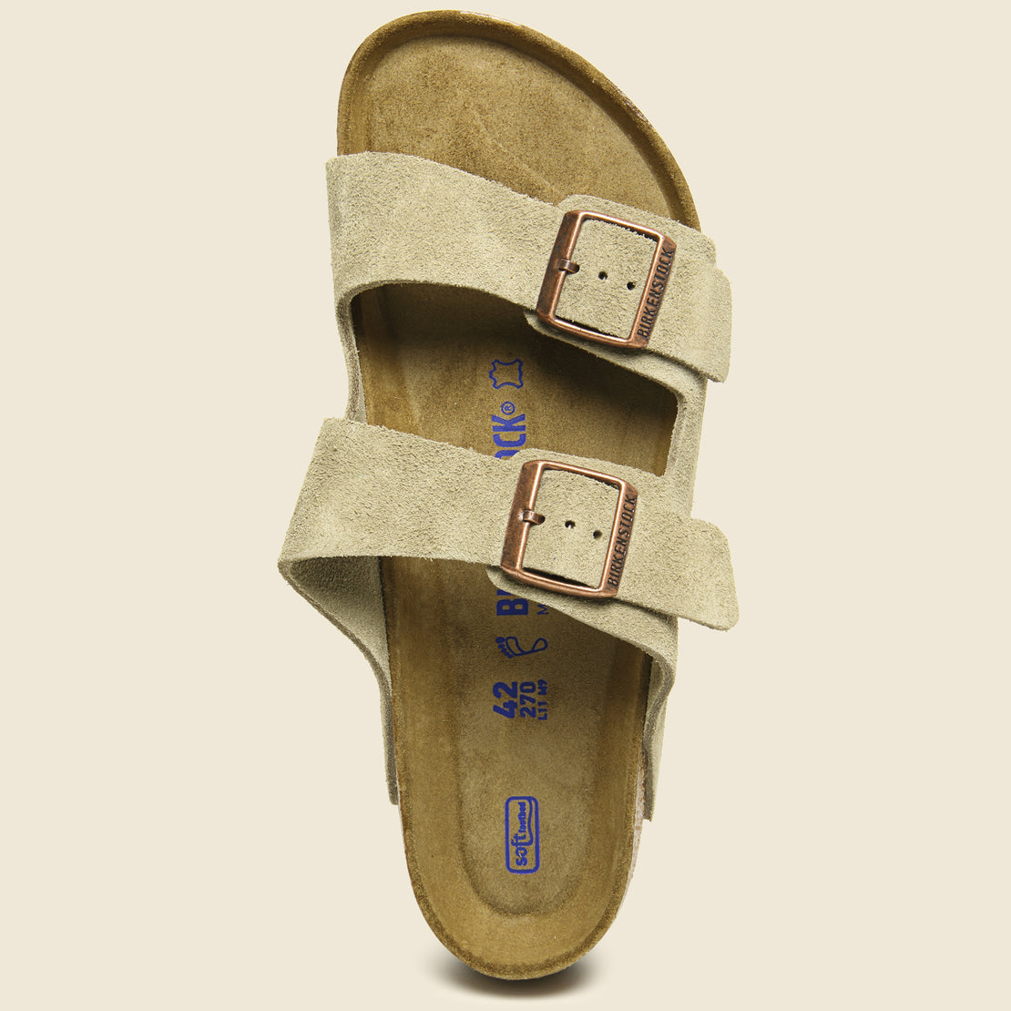 Birkenstock Arizona Suede Regular Flip-flops (taupe)