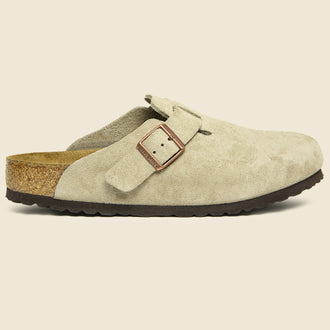 Boston Suede Clog - Taupe