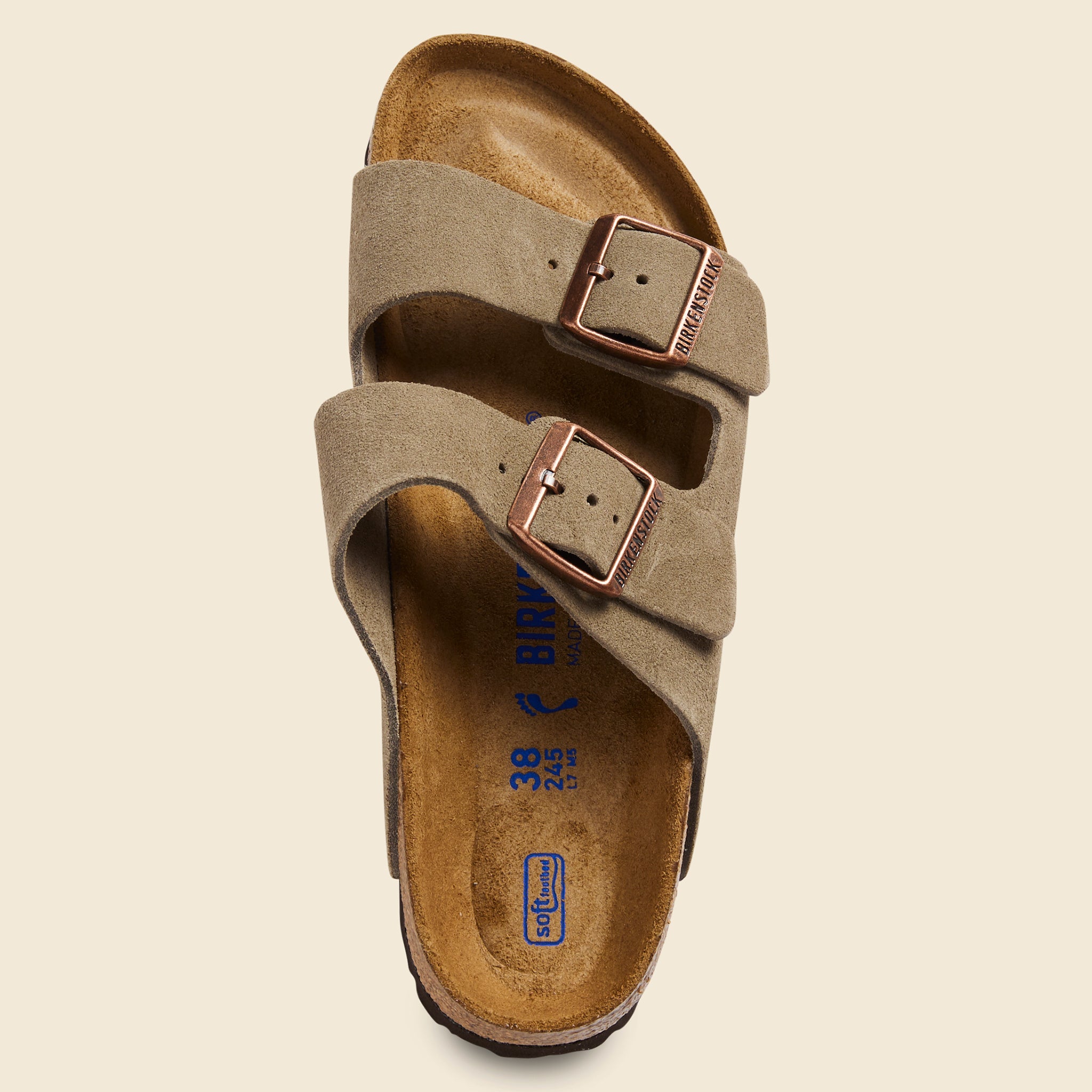 
                          Arizona Soft Footbed - Taupe Suede - Birkenstock - STAG Provisions - W - Shoes - Sandals
                        