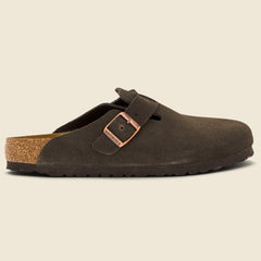 Boston Soft Footbed Clog - Mocha Suede - Birkenstock - STAG Provisions - Shoes - Sandals / Flops