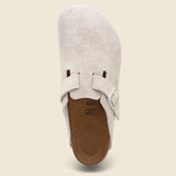 Boston Suede Clog - White - Birkenstock - STAG Provisions - Shoes - Sandals / Flops