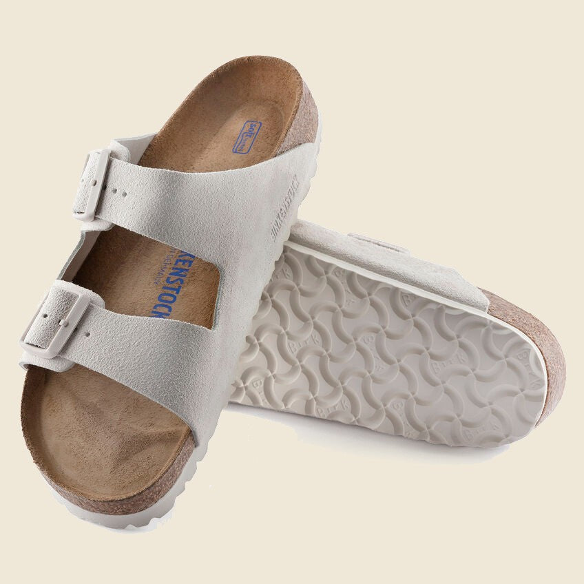 Arizona Soft Footbed - Antique White Suede - Birkenstock - STAG Provisions - W - Shoes - Sandals