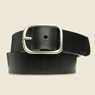 Nickel Center Bar Belt - Black