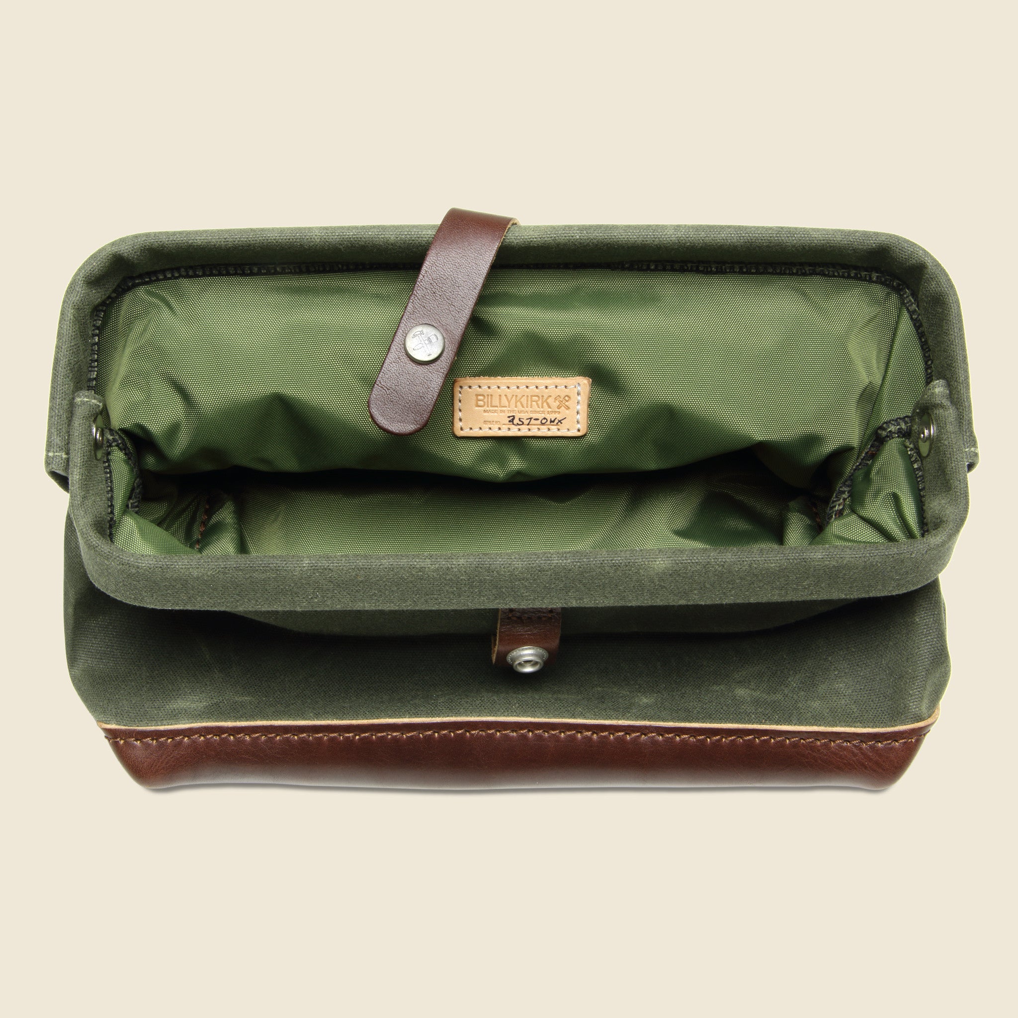No. 257 Snap Dopp Kit - Olive/Brown - BILLYKIRK - STAG Provisions - Accessories - Bags / Luggage