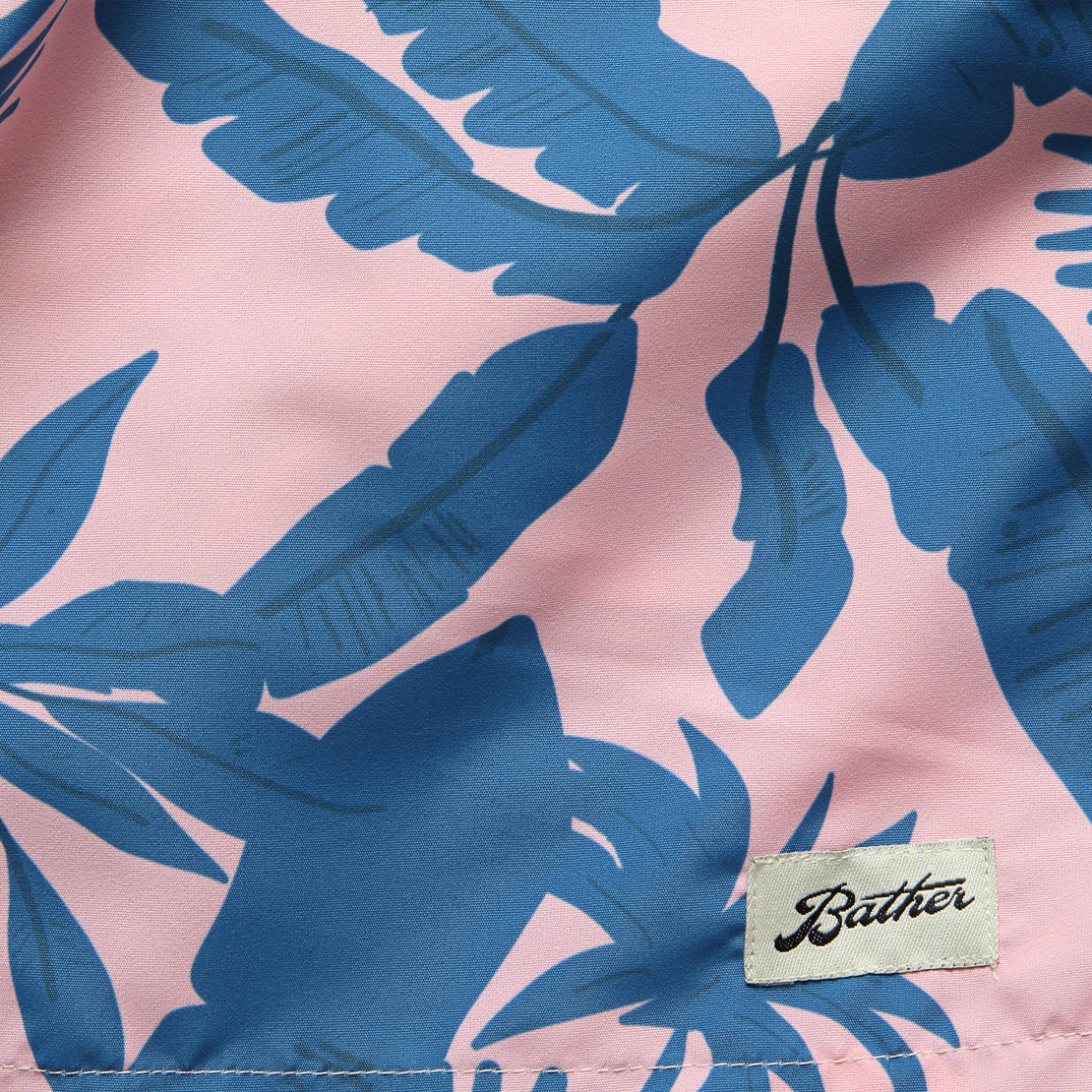 Tropical Palms Swim Trunk - Pink/Blue - Bather Trunk Co. - STAG Provisions - Shorts - Swim