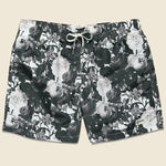 Black Roses Swim Trunk -  Black/White - Bather Trunk Co. - STAG Provisions - Shorts - Swim