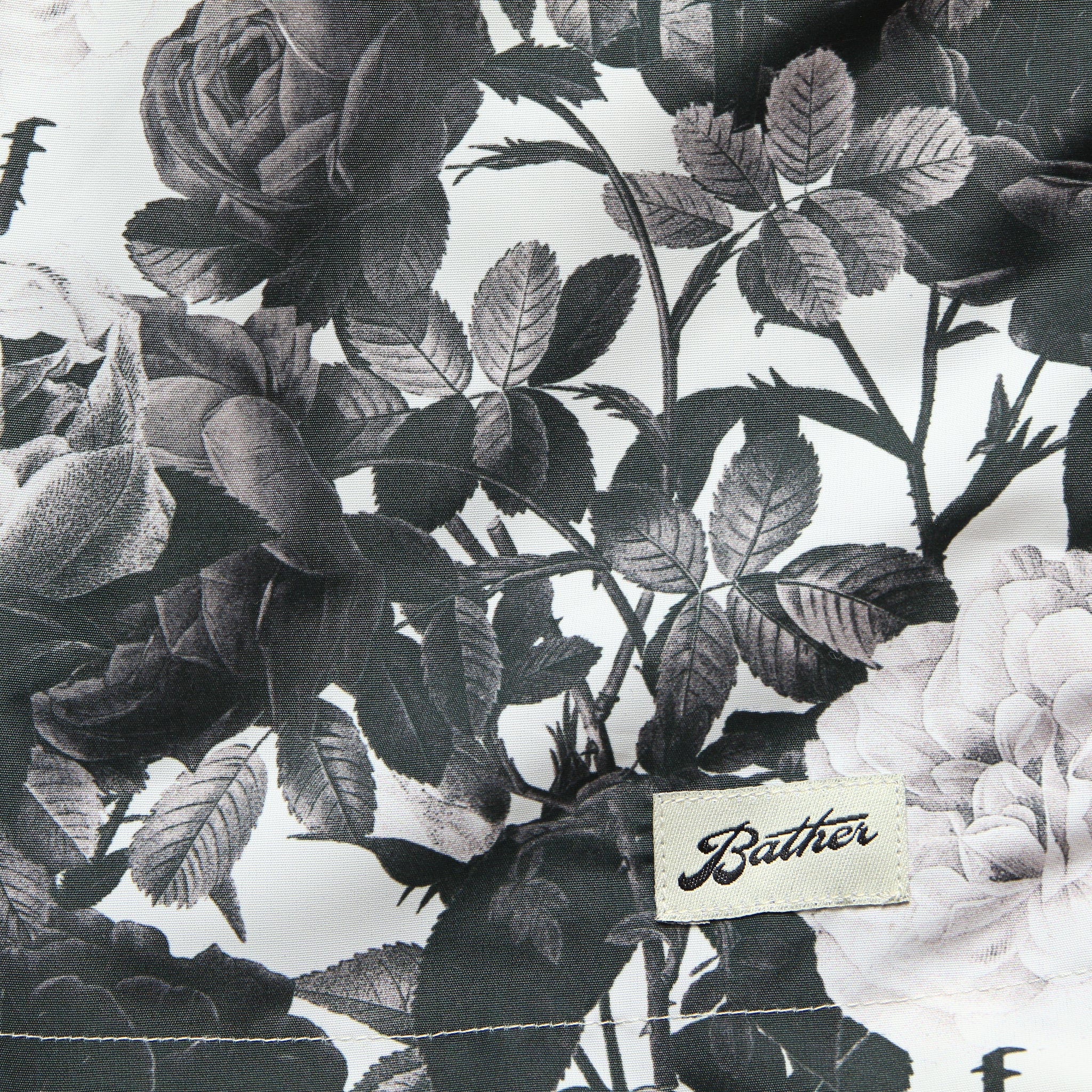 Black Roses Swim Trunk -  Black/White - Bather Trunk Co. - STAG Provisions - Shorts - Swim