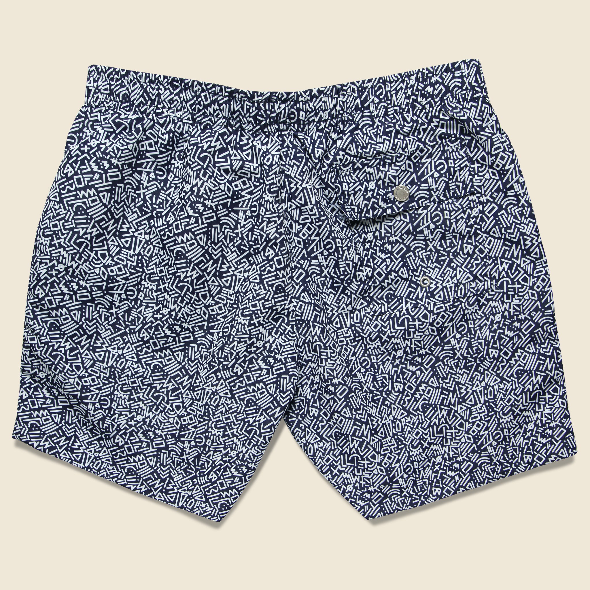 Doodle Swim Trunk - Blue/White - Bather Trunk Co. - STAG Provisions - Shorts - Swim