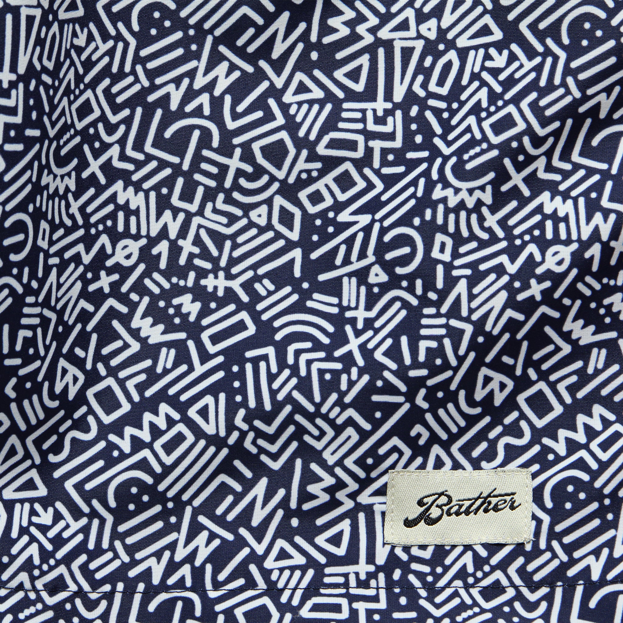 Doodle Swim Trunk - Blue/White - Bather Trunk Co. - STAG Provisions - Shorts - Swim
