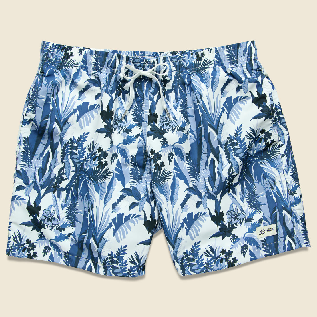 Bather Trunk Co. Tropical Forest Swim Trunk - Blue
