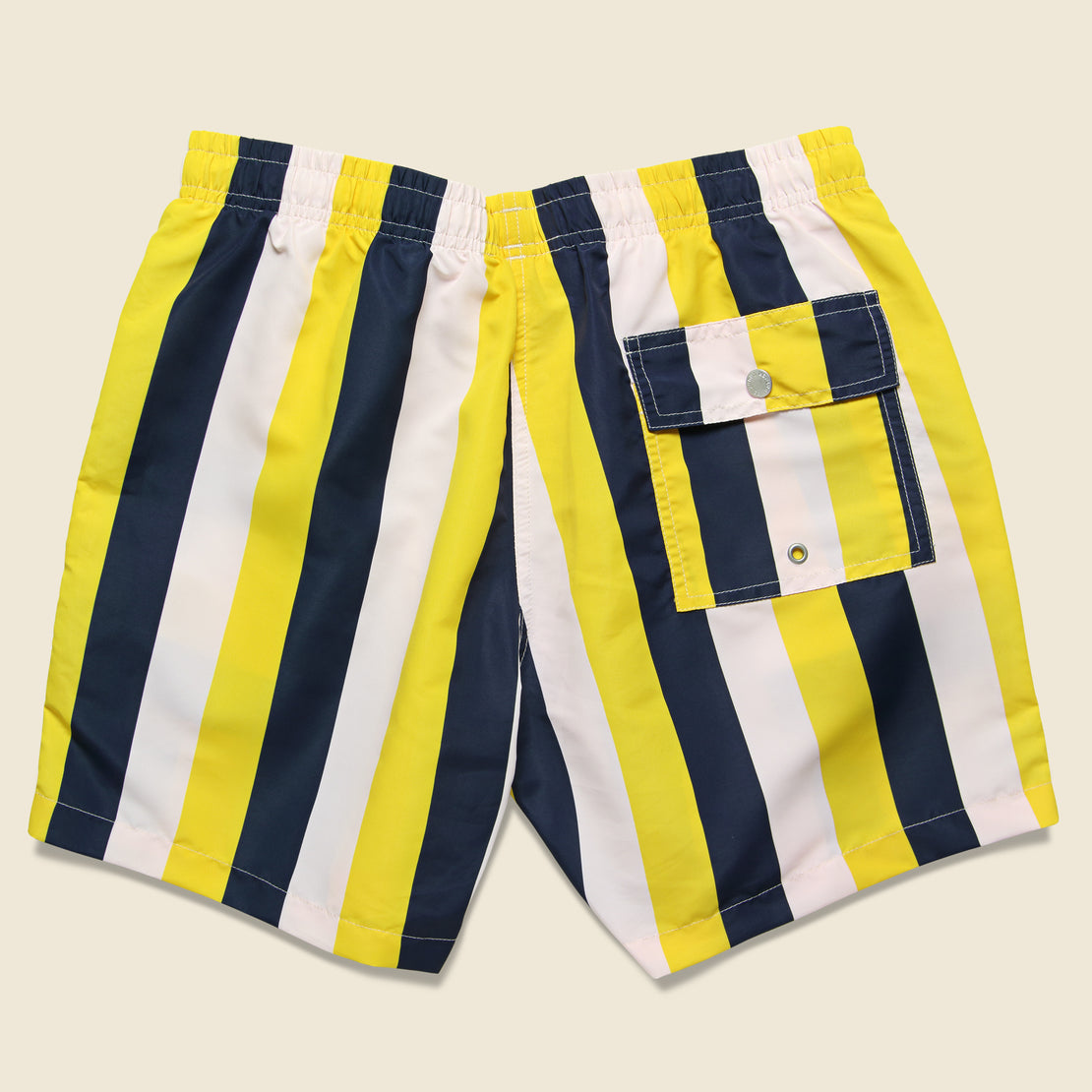 Striped Swim Trunk - Pink/Yellow - Bather Trunk Co. - STAG Provisions - Shorts - Swim