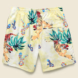 Hawaiian Tiger Swim Trunk - Beige - Bather - STAG Provisions - Shorts - Swim