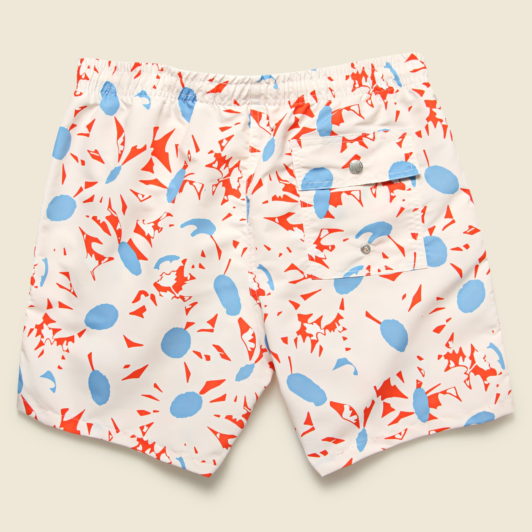 
                          Orange Flowers Swim Trunk - Orange/White - Bather - STAG Provisions - Shorts - Swim
                        