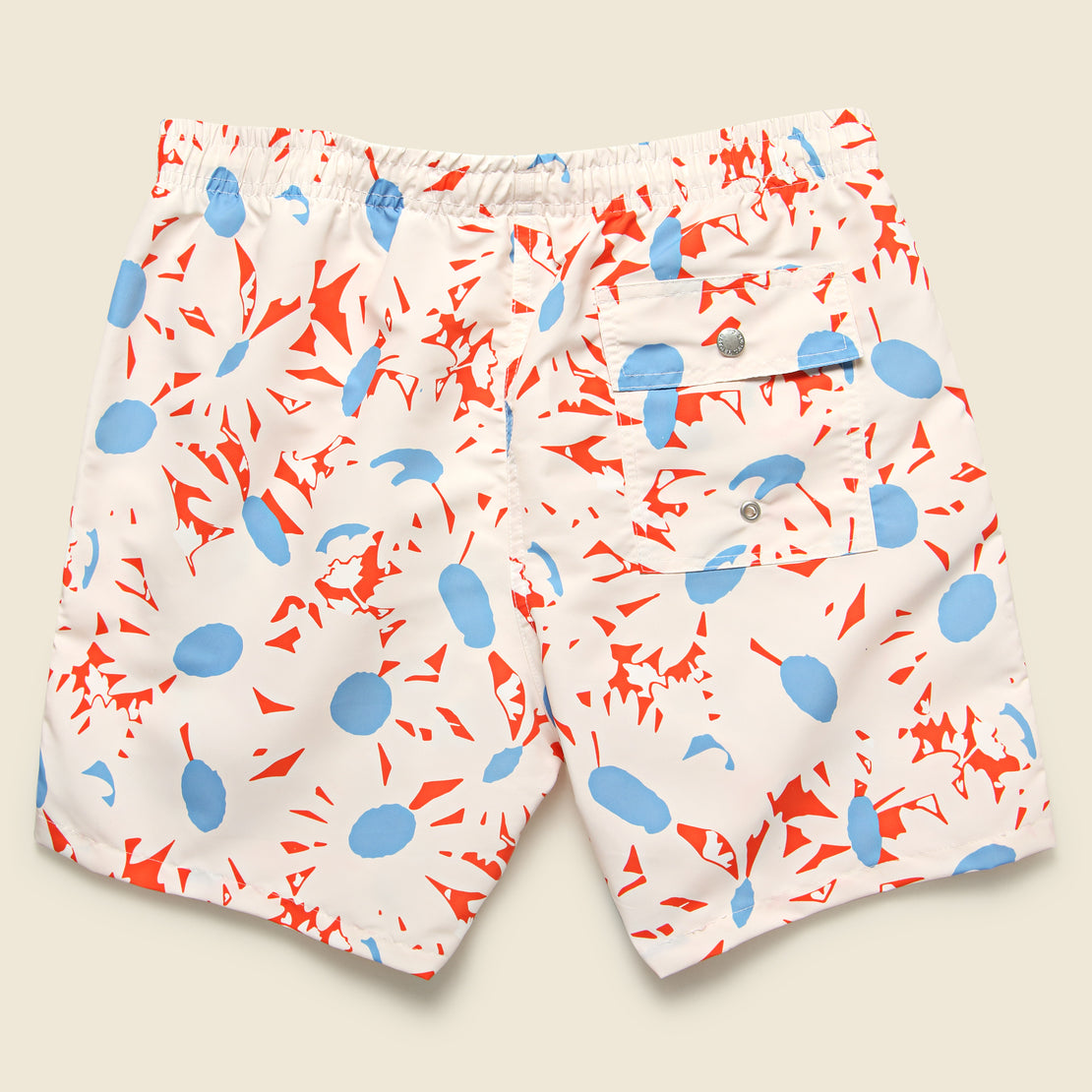 Orange Flowers Swim Trunk - Orange/White - Bather - STAG Provisions - Shorts - Swim