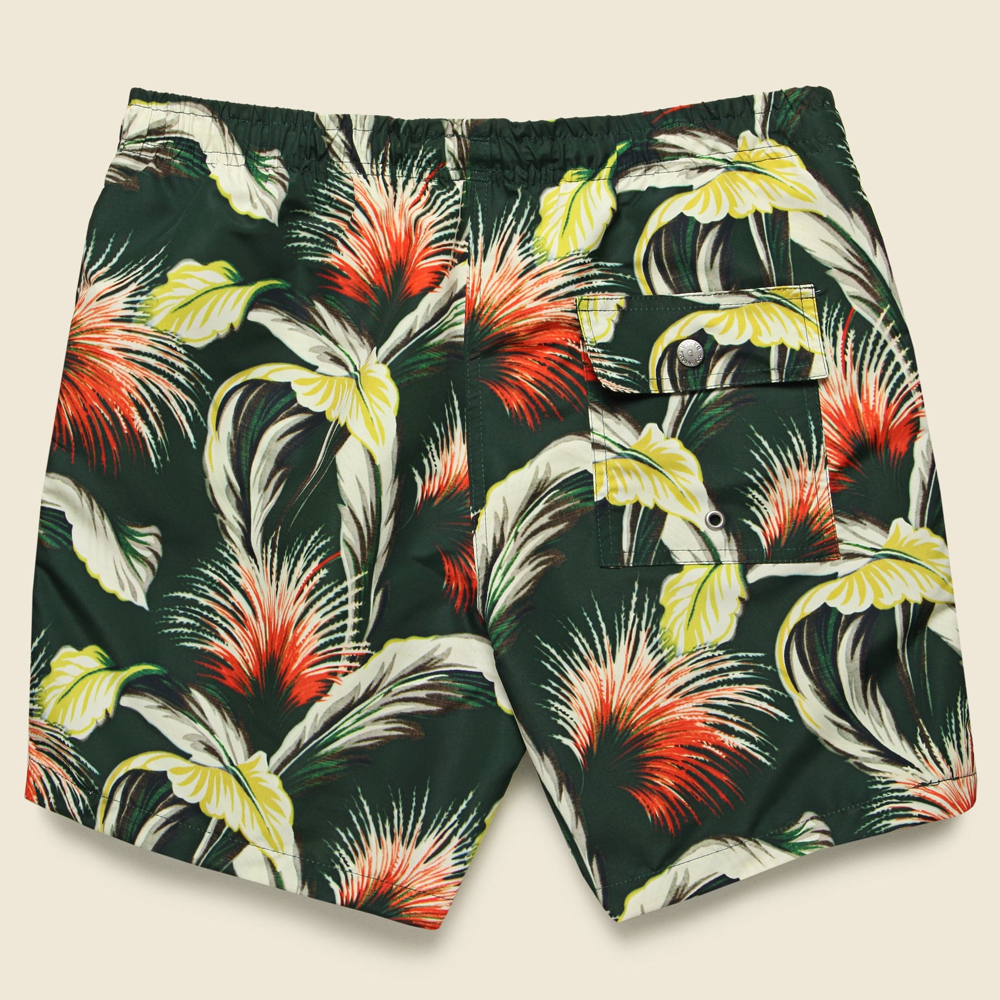 
                          Tropical Palms Swim Trunk - Green - Bather - STAG Provisions - Shorts - Swim
                        