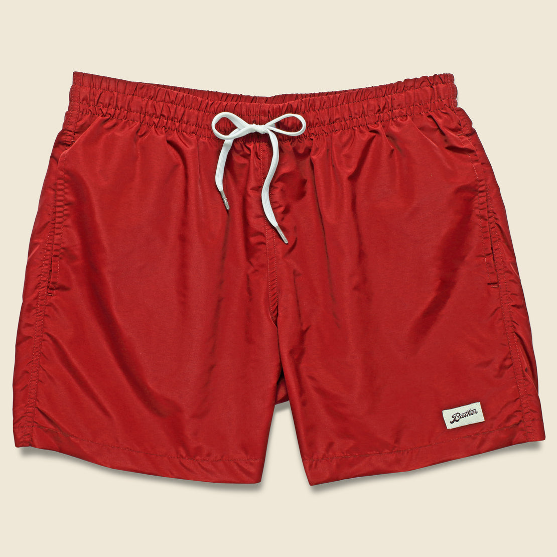 Bather Solid Swim Trunk - Red