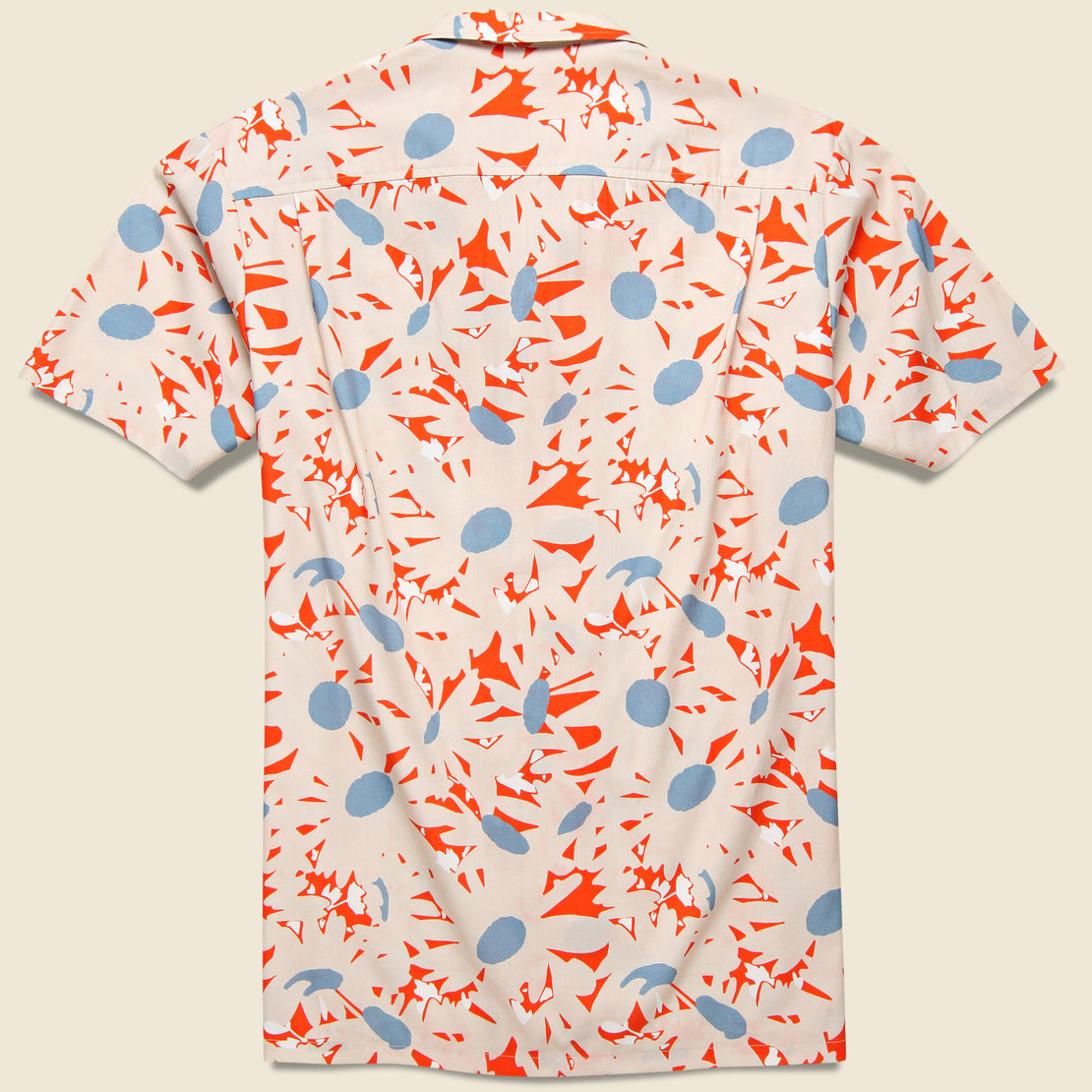 Orange Flowers Shirt - Orange/White - Bather - STAG Provisions - Tops - S/S Woven - Other Pattern