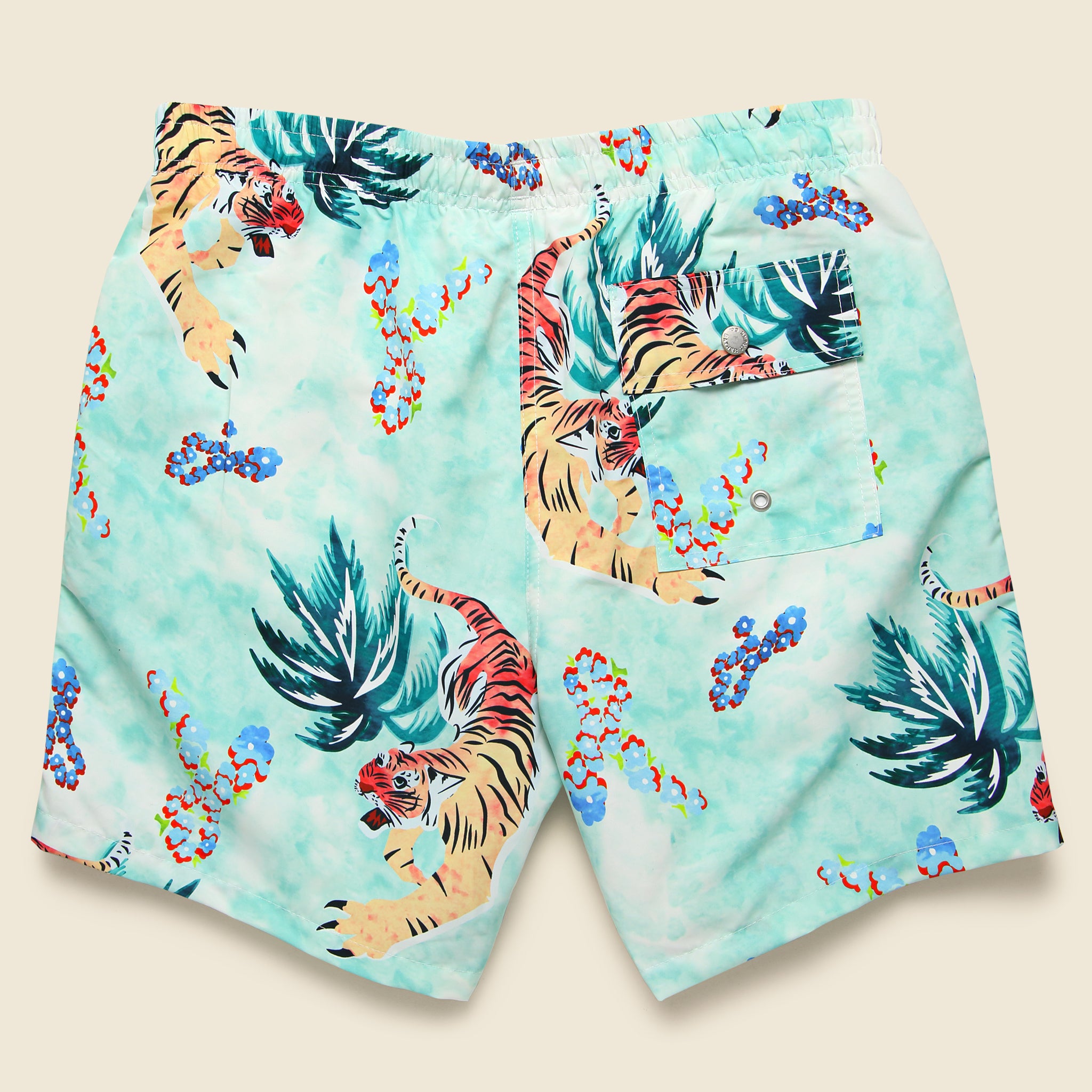 Hawaiian Tiger Swim Trunk - Green - Bather - STAG Provisions - Shorts - Swim