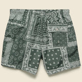 Bandana Swim Trunk - Green - Bather - STAG Provisions - Shorts - Swim