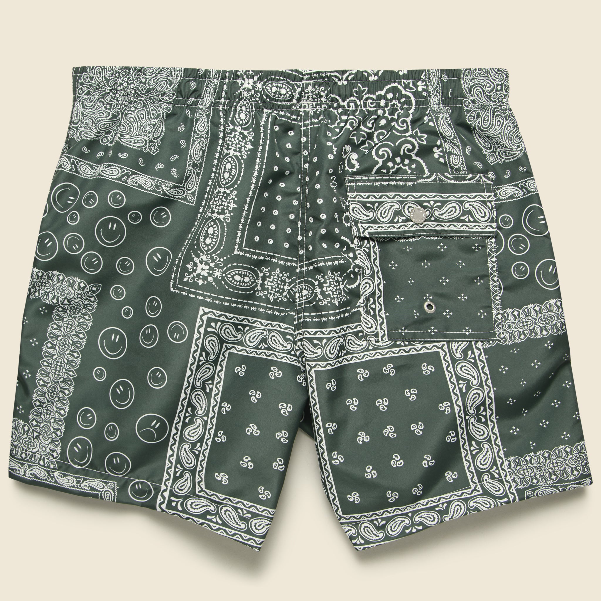 Bandana Swim Trunk - Green - Bather - STAG Provisions - Shorts - Swim
