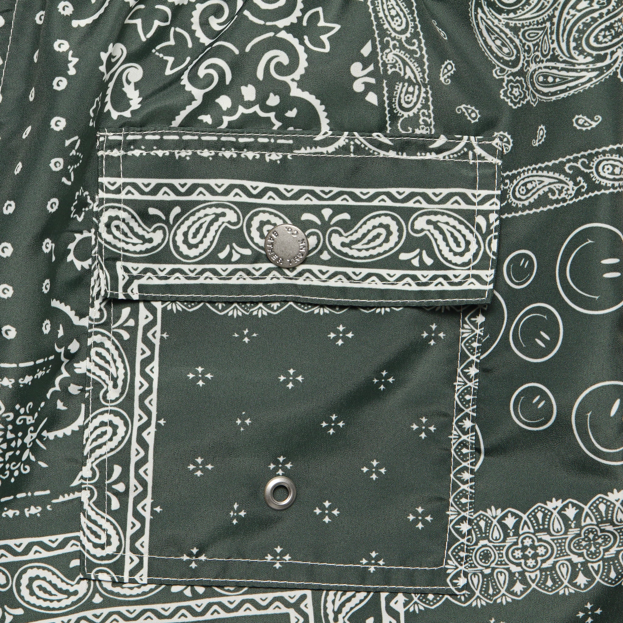 Bandana Swim Trunk - Green - Bather - STAG Provisions - Shorts - Swim