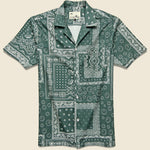 Bandana Button Up Shirt - Green - Bather - STAG Provisions - Tops - S/S Woven - Other Pattern