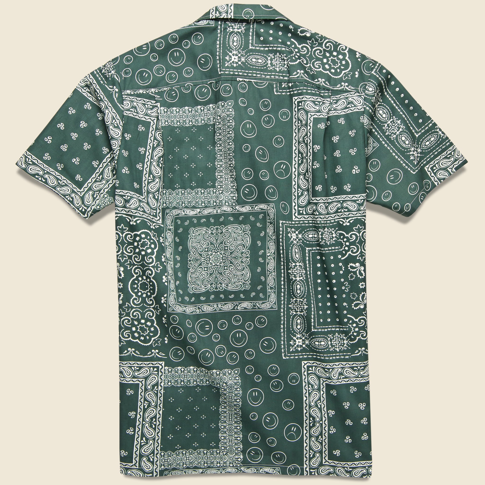 Bandana Button Up Shirt - Green - Bather - STAG Provisions - Tops - S/S Woven - Other Pattern