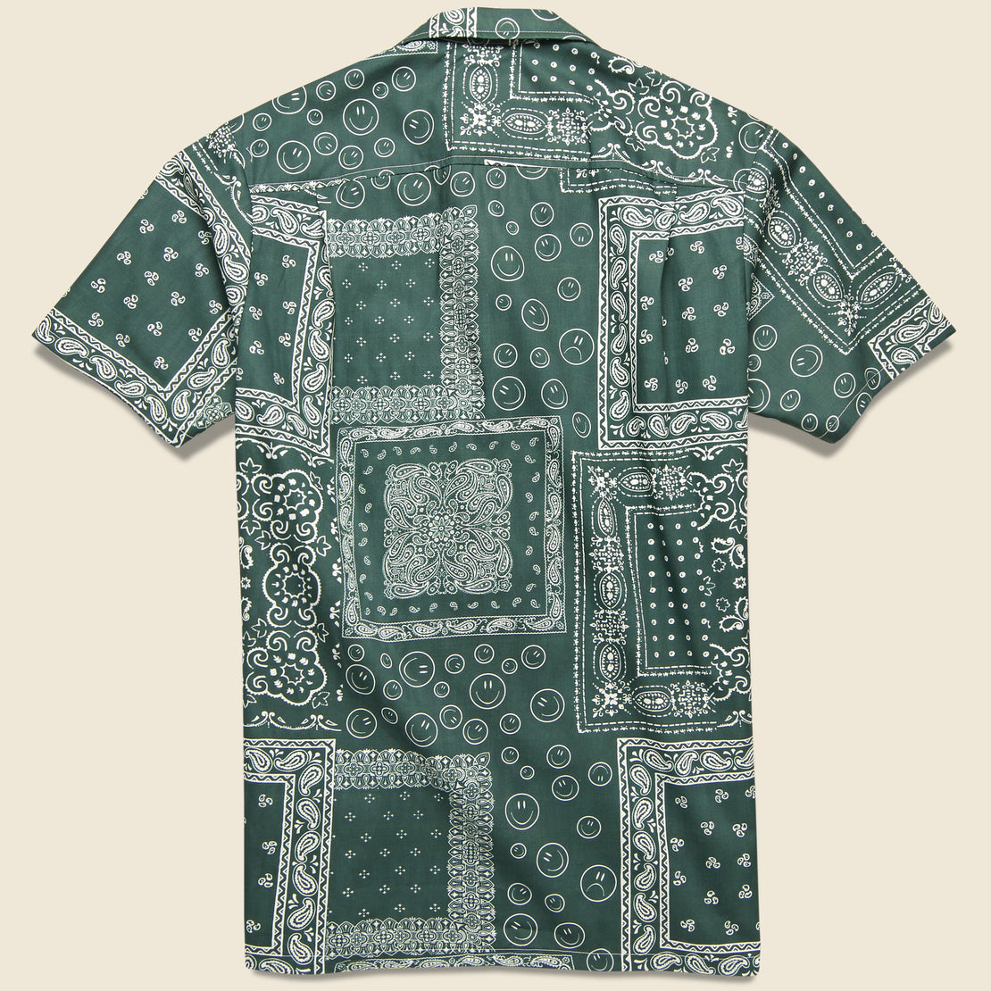 Bandana Button Up Shirt - Green - Bather - STAG Provisions - Tops - S/S Woven - Other Pattern