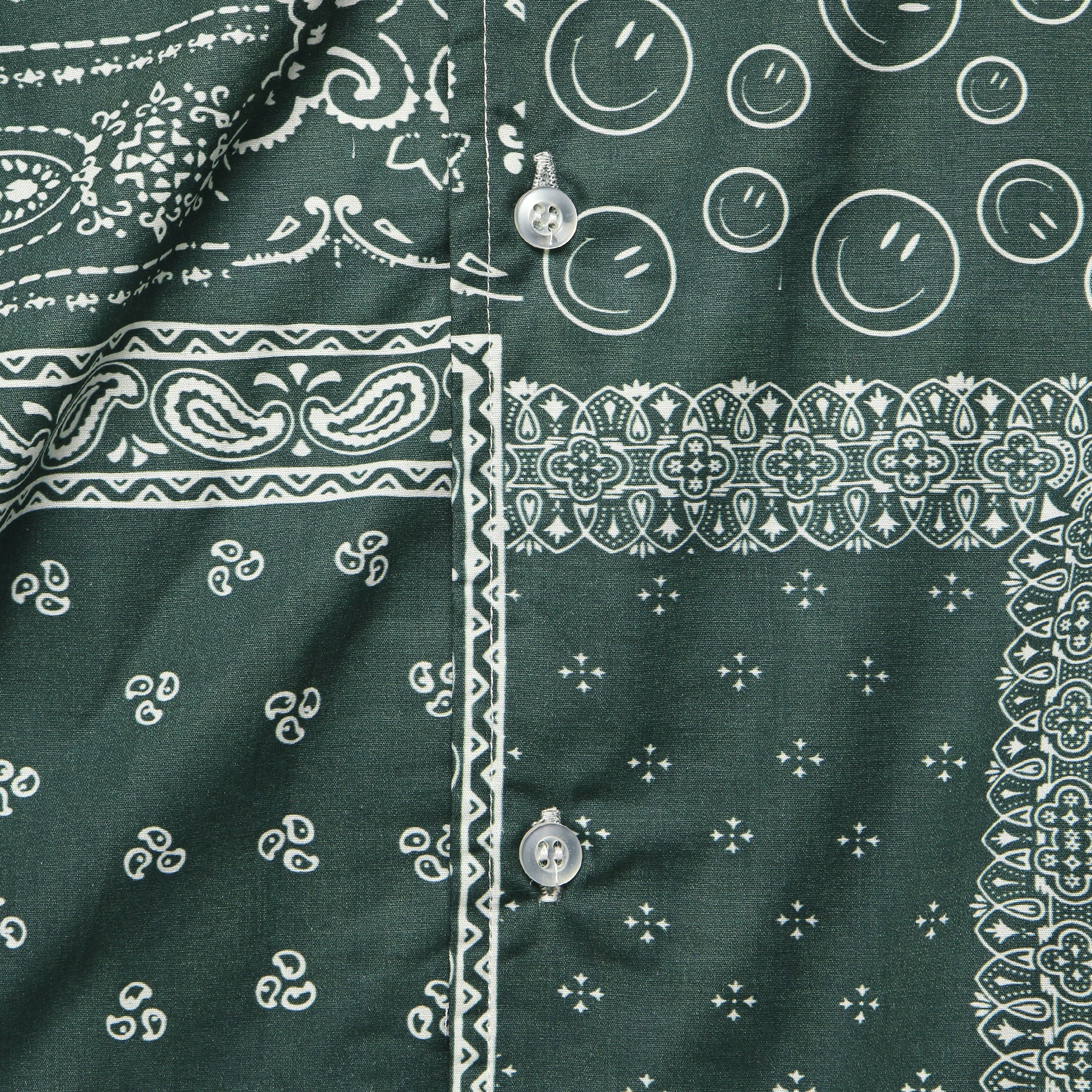 Bandana Button Up Shirt - Green - Bather - STAG Provisions - Tops - S/S Woven - Other Pattern